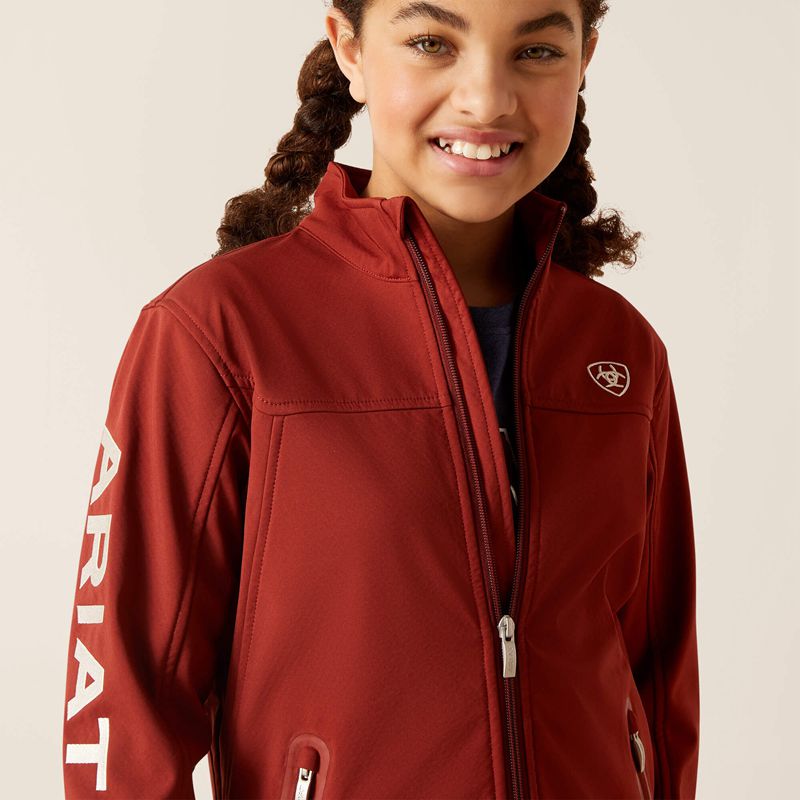 Ariat New Team Softshell Jacket Fired Brick Enfant | UXG-05006119