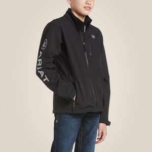 Ariat Logo 2.0 Softshell Jacket Black/Silver Enfant | SHJ-77473160