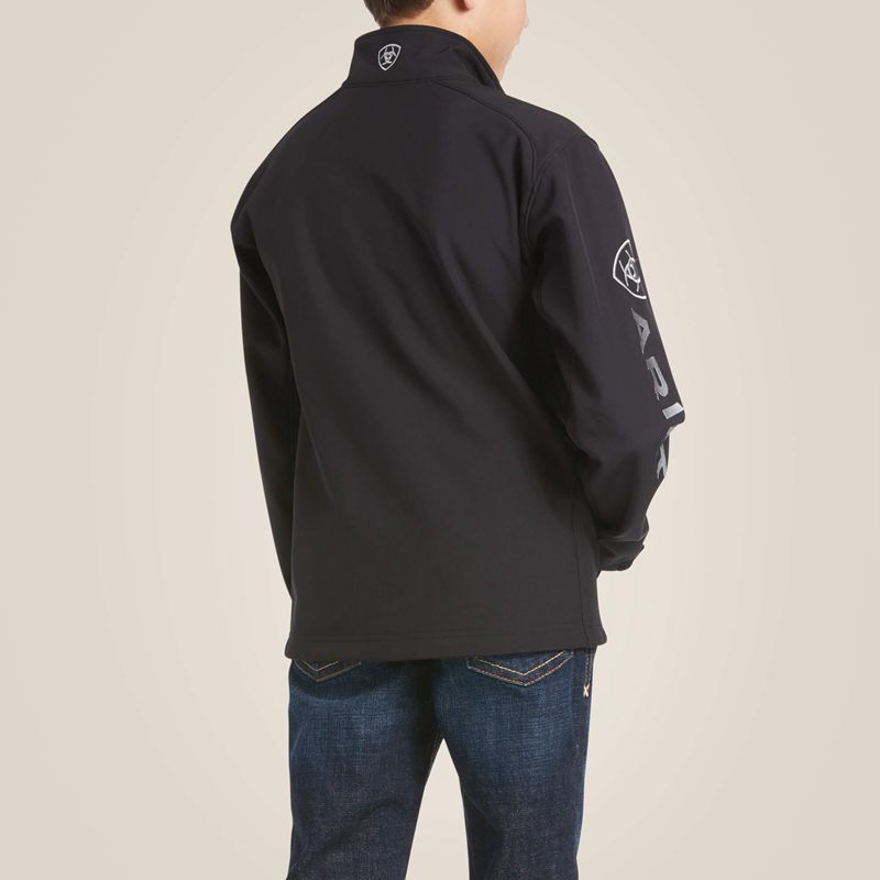 Ariat Logo 2.0 Softshell Jacket Black/Silver Enfant | SHJ-77473160