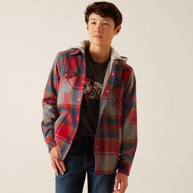 Ariat Hoffman Shirt Jacket Merlot Enfant | VHS-80206868