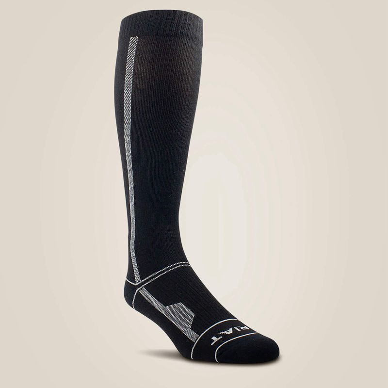 Ariat Tek? Over The Calf Performance Compression Sock Noir Femme | FDQ-83081455