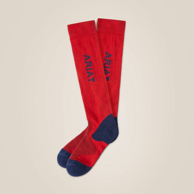 Ariat Tek Performance Socks Rouge Femme | RHM-29054950