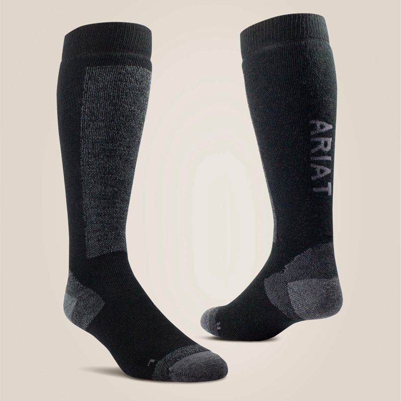 Ariat Tek Merino Socks Black/Grey Femme | ZTA-30537812