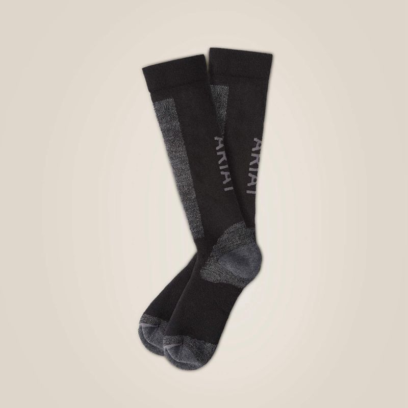 Ariat Tek Merino Socks Black/Grey Femme | ZTA-30537812