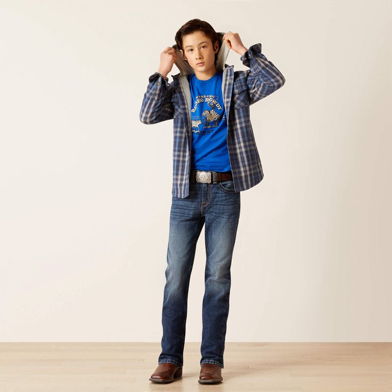 Ariat Hanley Shirt Jacket Indigo Enfant | YYX-81401048