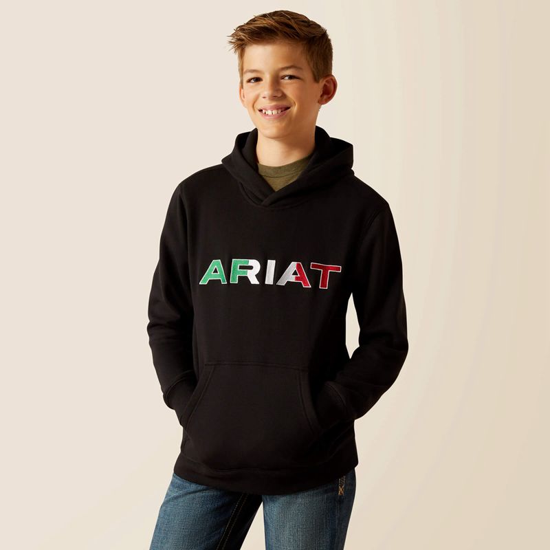 Ariat Mexico Hoodie Noir Enfant | WBY-62264612