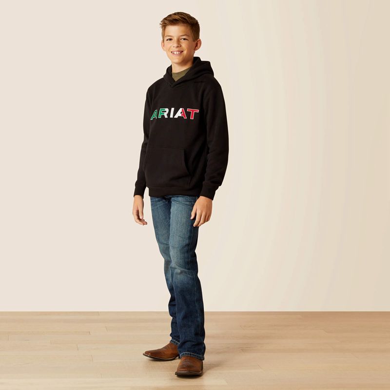 Ariat Mexico Hoodie Noir Enfant | WBY-62264612