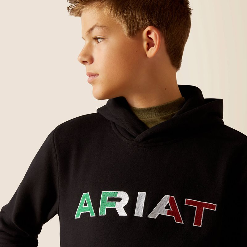 Ariat Mexico Hoodie Noir Enfant | WBY-62264612