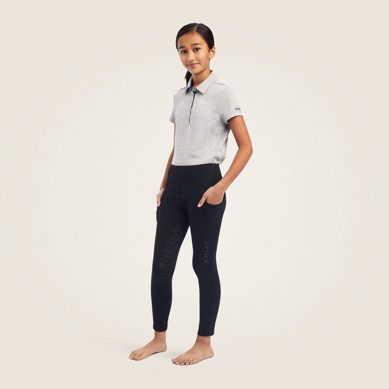 Ariat Venture Thermal Half Grip Tight Noir Enfant | NQI-96157460