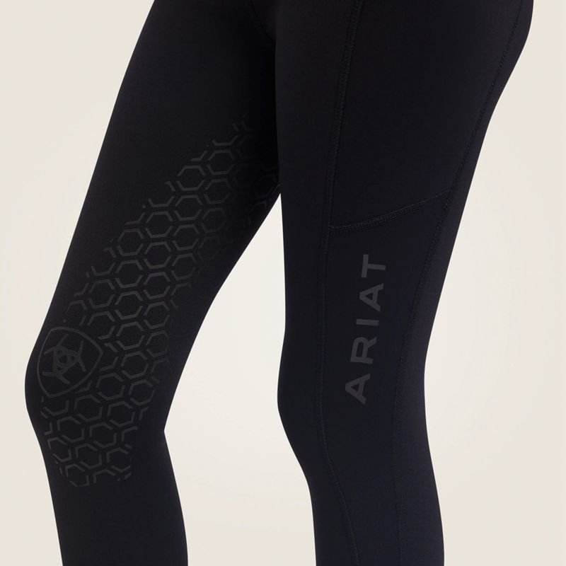 Ariat Venture Thermal Half Grip Tight Noir Enfant | NQI-96157460