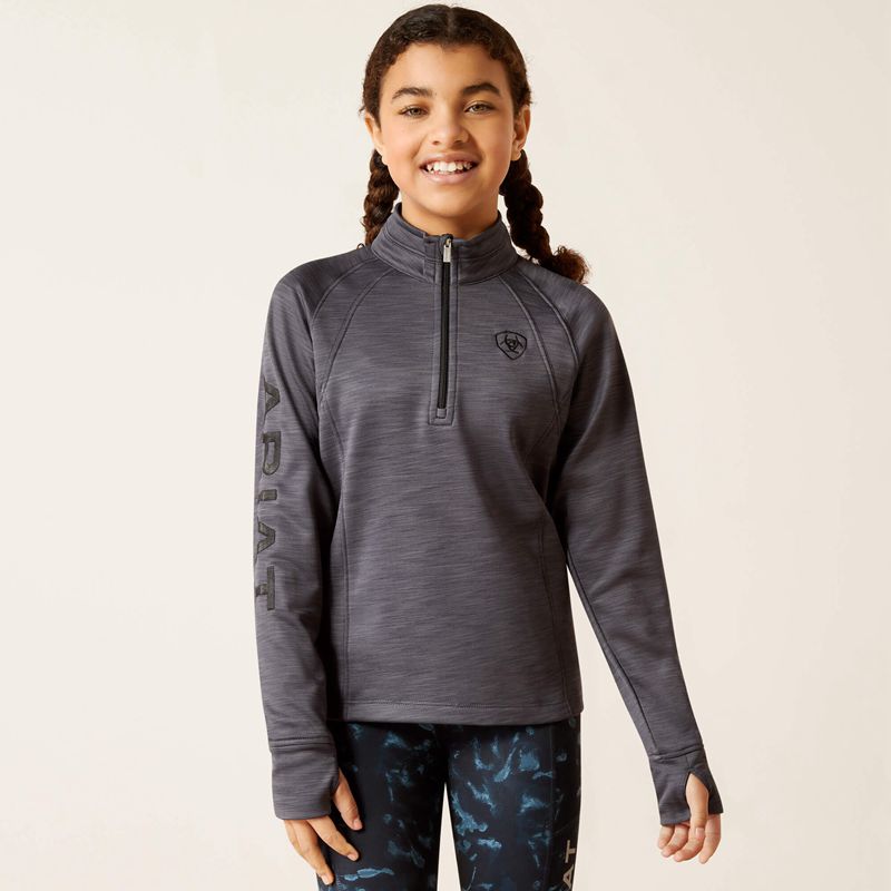 Ariat Tek Team 1/2 Zip Sweatshirt Grise Enfant | JNP-31324930