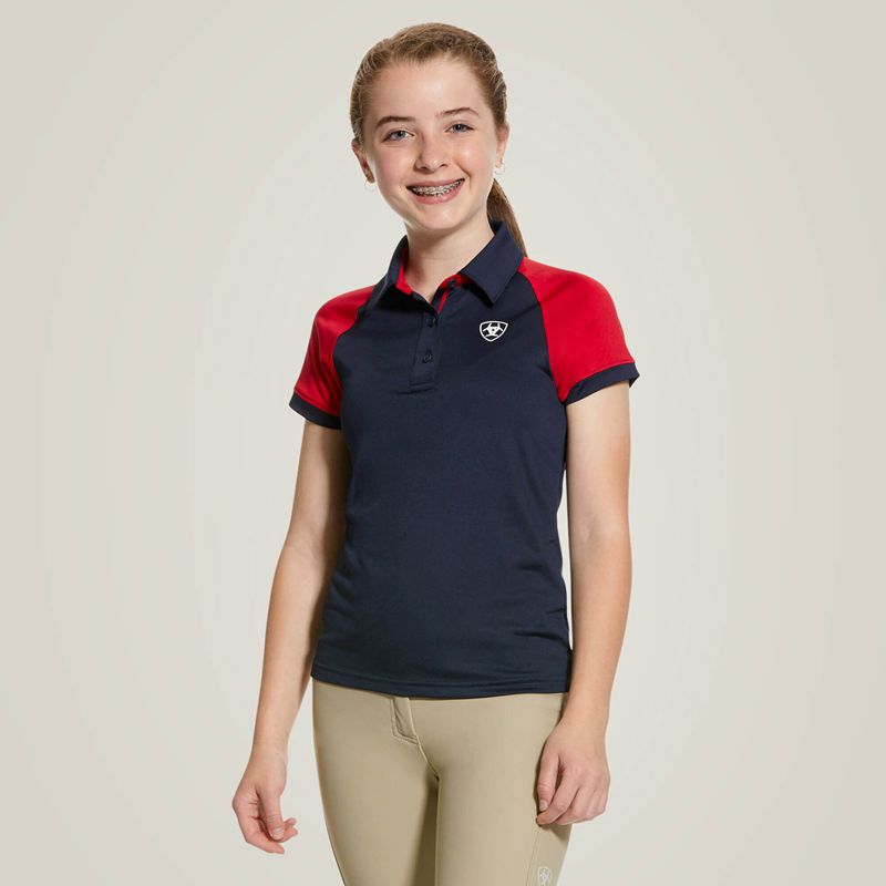 Ariat Team 3.0 Polo Bleu Marine Enfant | IZF-56541238