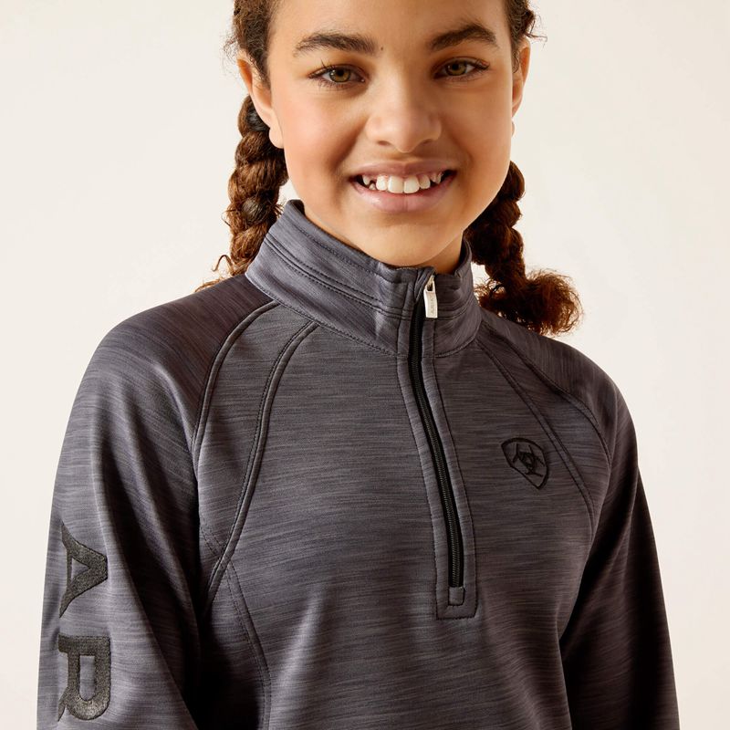 Ariat Tek Team 1/2 Zip Sweatshirt Grise Enfant | JNP-31324930