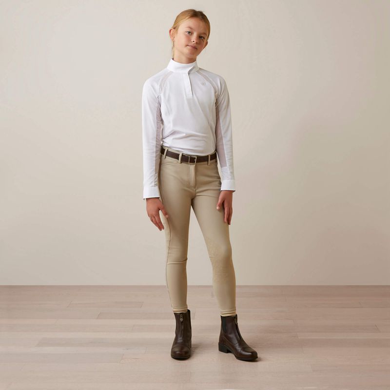 Ariat Sunstopper Pro 2.0 Show Shirt Blanche Enfant | AGK-03032893