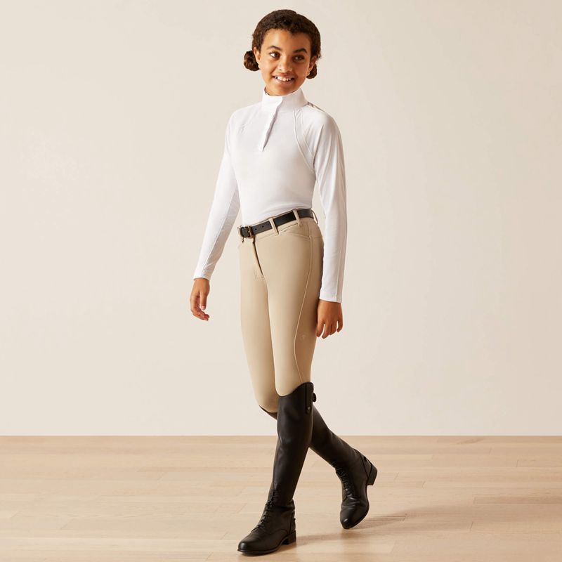 Ariat Sunstopper 3.0 Show Shirt Blanche Enfant | UQT-85162062