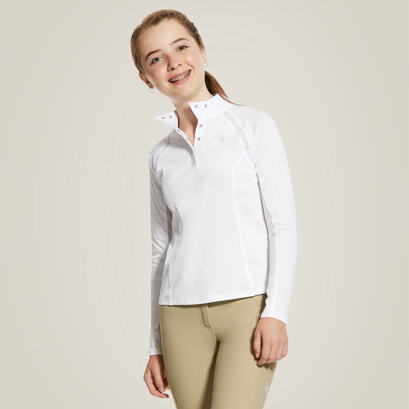 Ariat Sunstopper 2.0 Show Shirt Blanche Enfant | HGY-95224395