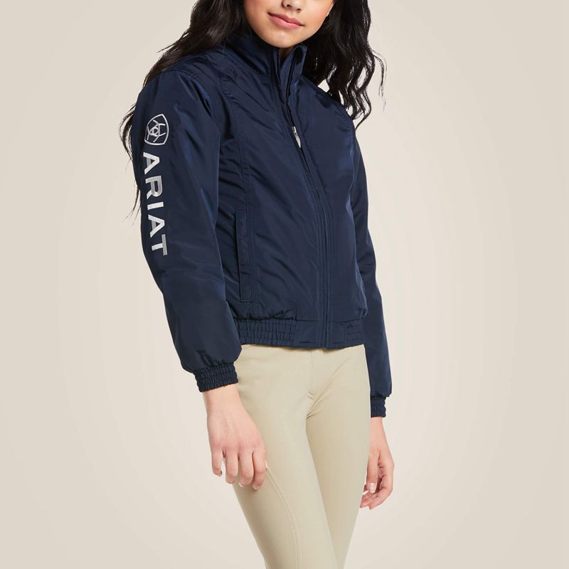 Ariat Stable Insulated Jacket Bleu Marine Enfant | ZHM-79435373