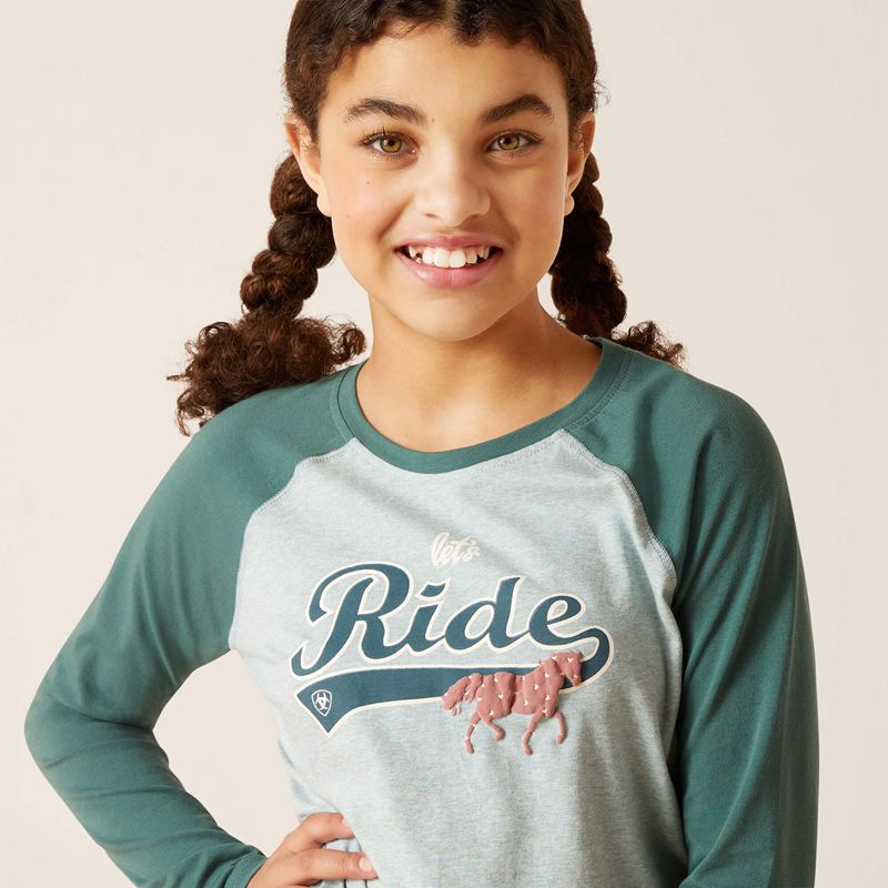 Ariat Let's Ride T-Shirt Arctic Enfant | CBR-34053355