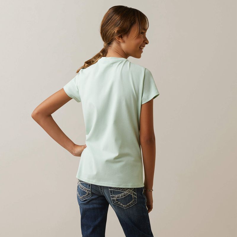 Ariat Harmony T-Shirt Aqua Foam Enfant | DUS-78561223