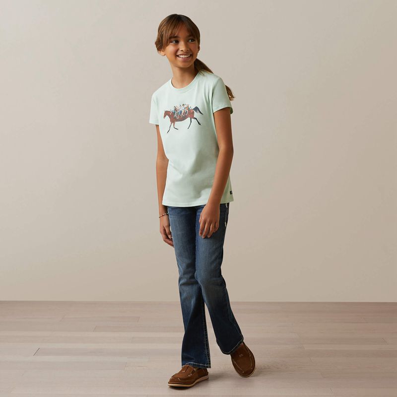 Ariat Harmony T-Shirt Aqua Foam Enfant | DUS-78561223