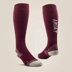 Ariat Country Performance Merino Socks Tawny Port Femme | FKV-26263638