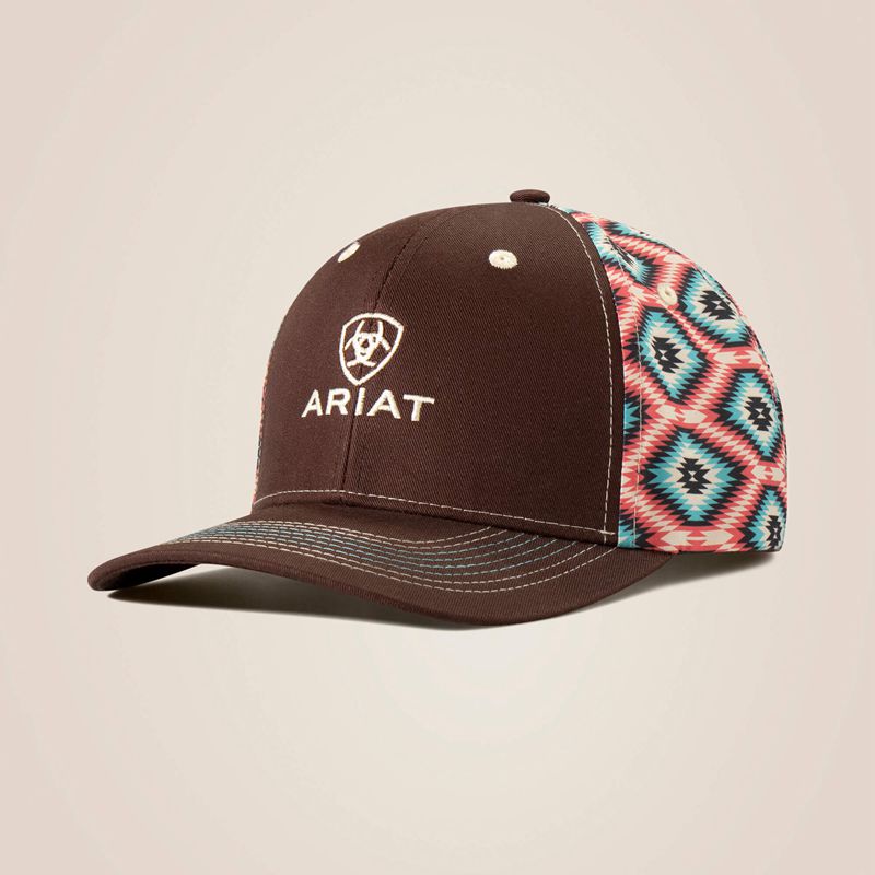 Ariat Logo Aztec Back Cap Marron Femme | JOJ-68817779