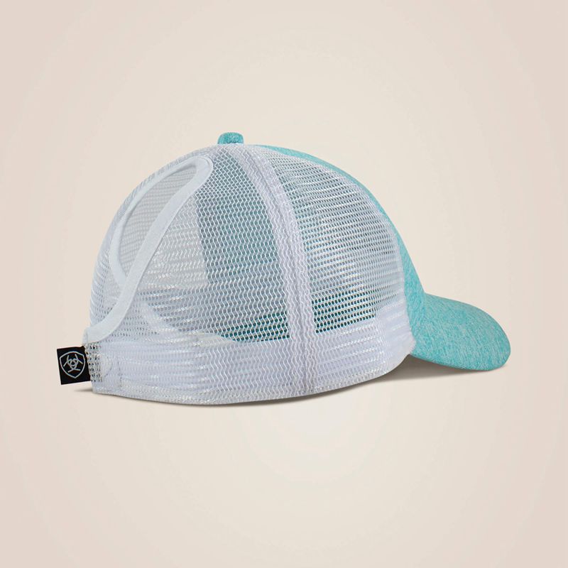 Ariat Logo Patch Cap Turquoise Femme | RIQ-97208577