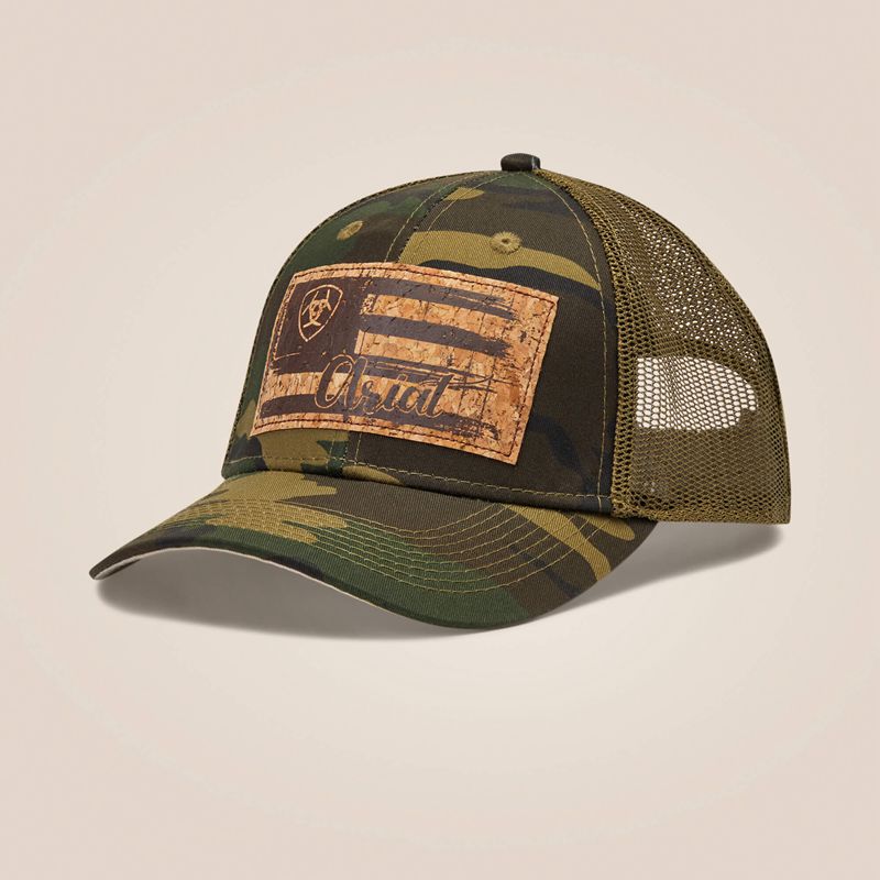 Ariat Flag Patch Cap Camouflage Femme | HLI-97672324