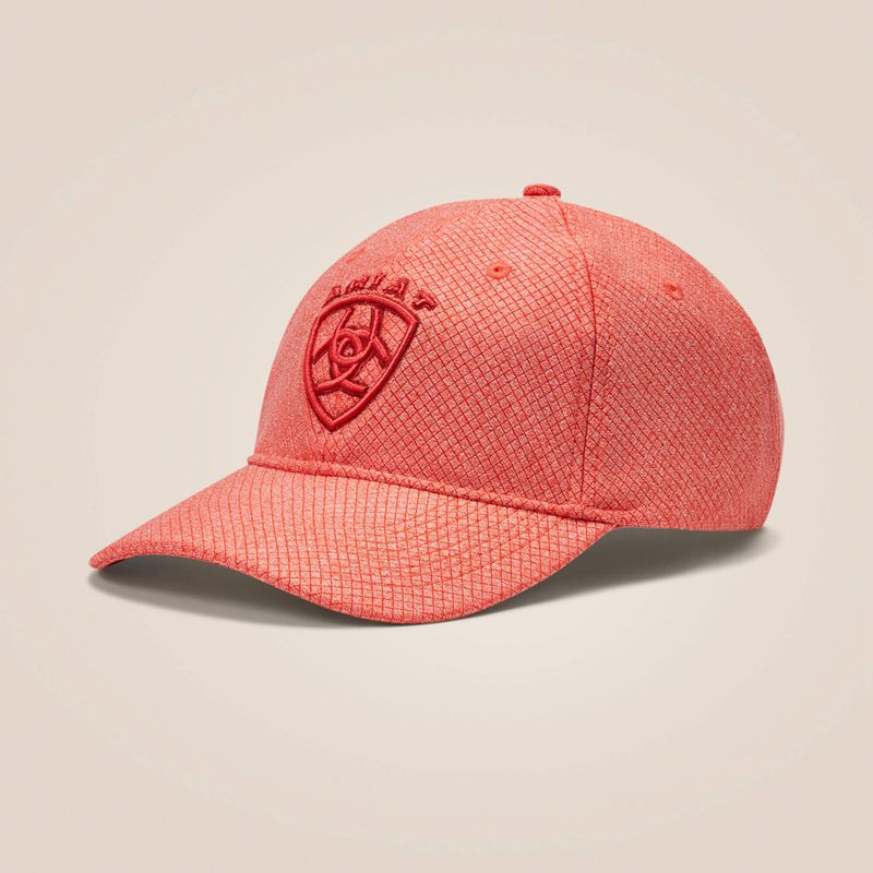 Ariat Center Shield Logo Cap Orange Femme | UTL-09471081