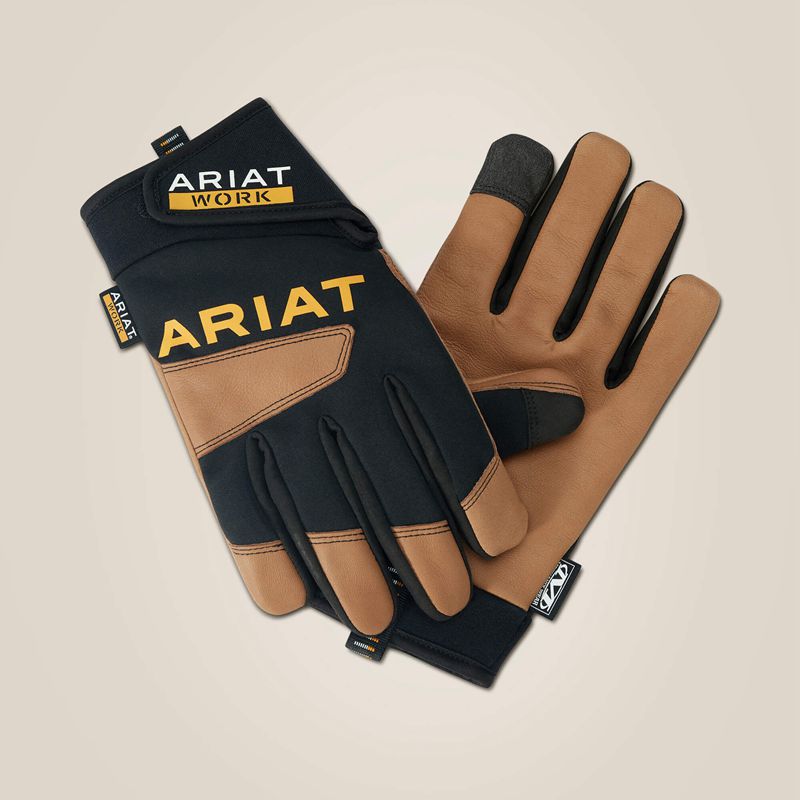 Ariat Flexpro Waterproof Work Glove Brown/Black Femme | BOV-61430485