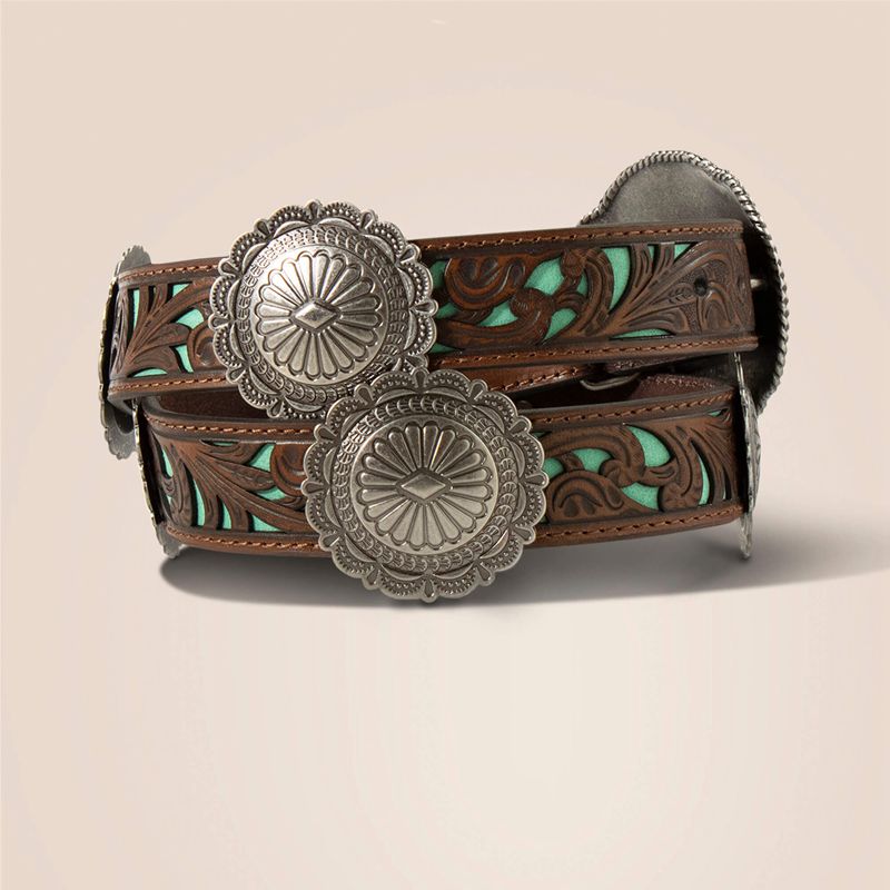 Ariat Round Concho Filigree Belt Turquoise Femme | HYX-74888902