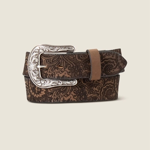 Ariat Paisley Tooled Belt Marron Femme | JFY-99852356