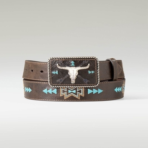 Ariat Cowskull Arrow Belt Marron Femme | RBS-20476376