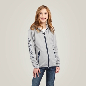 Ariat Byron Full Zip Hoodie Grise Enfant | NUQ-41361442