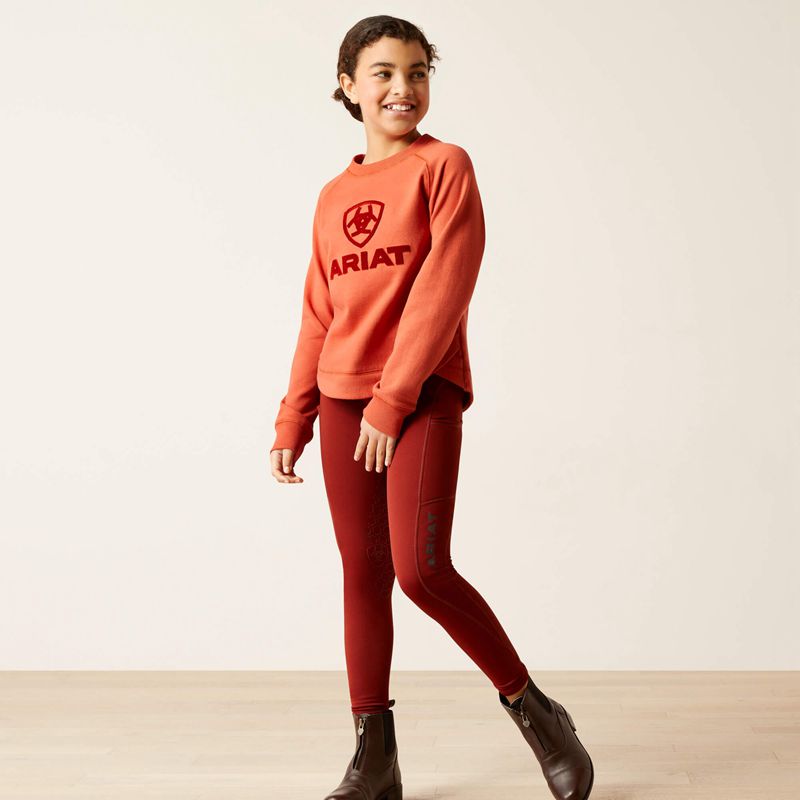 Ariat Benicia Sweatshirt Burnt Brick Enfant | RXX-67858275