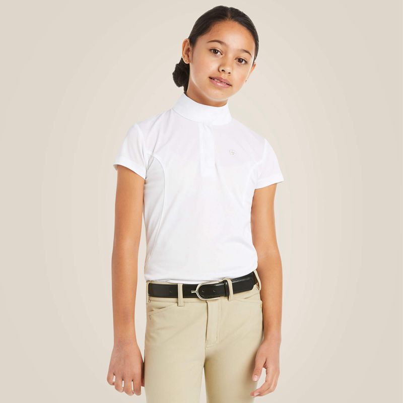 Ariat Aptos Show Shirt Blanche Enfant | JVL-10552788