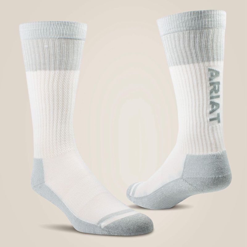 Ariat Venttek? Over The Calf Boot Sock 2 Pair Pack Blanche Enfant | LEK-70289958