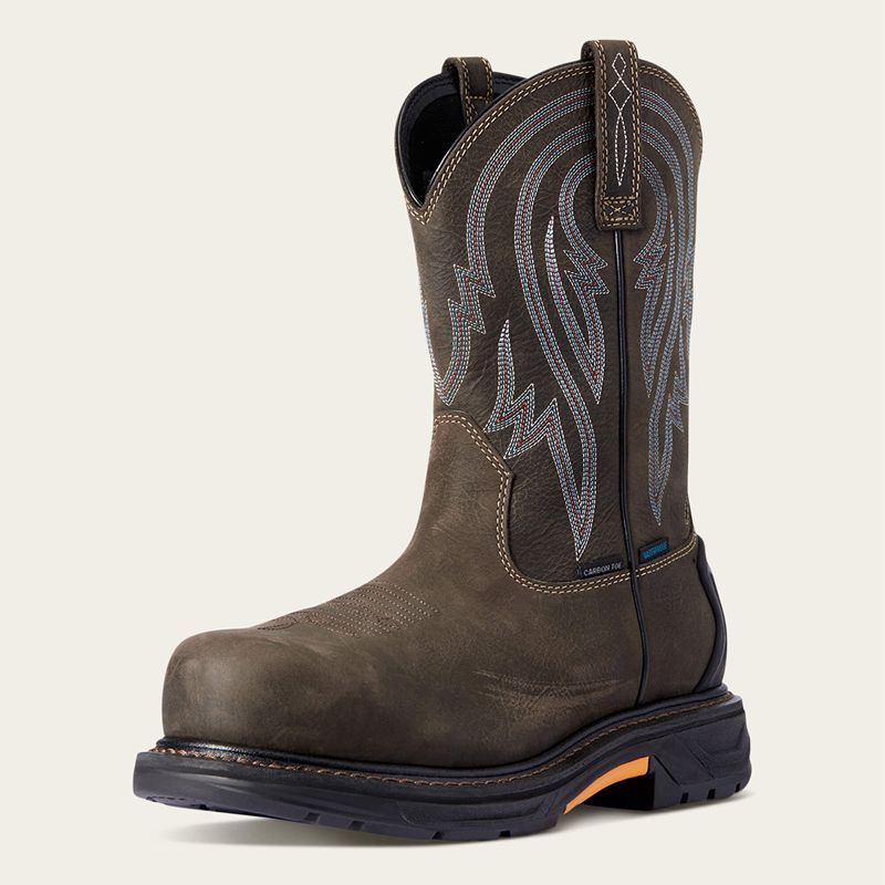 Ariat Workhog Xt Tumbleweed Waterproof Carbon Toe Work Boot Cafe Homme | CRX-75230613