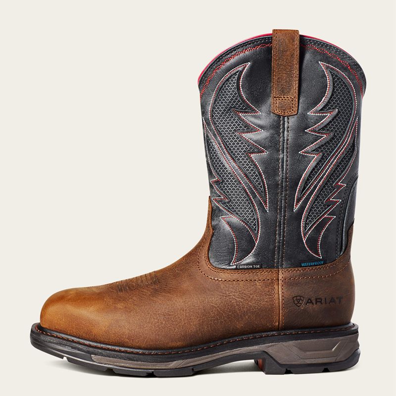 Ariat Workhog Xt Venttek Waterproof Carbon Toe Work Boot Marron Homme | PVH-20465140