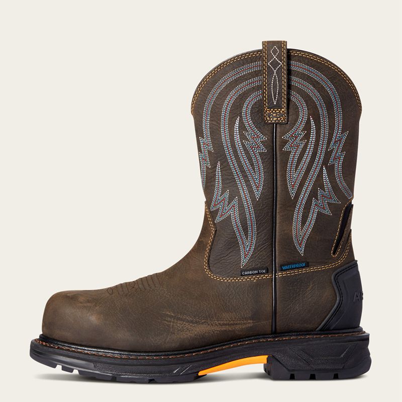 Ariat Workhog Xt Tumbleweed Waterproof Carbon Toe Work Boot Cafe Homme | CRX-75230613