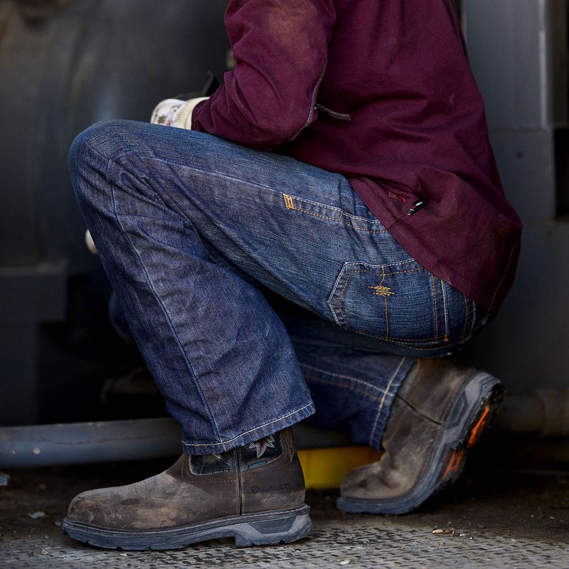 Ariat Workhog Xt Waterproof Carbon Toe Work Boot Marron Homme | HZF-89286968