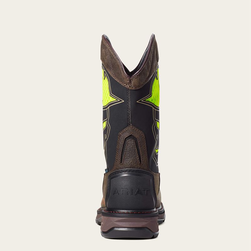 Ariat Workhog Xt Venttek Bold Waterproof Carbon Toe Work Boot Cafe Homme | SXK-91338576