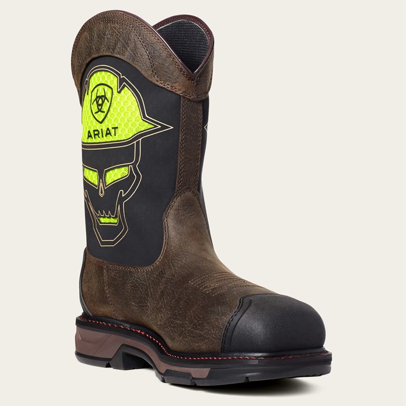 Ariat Workhog Xt Venttek Bold Waterproof Carbon Toe Work Boot Cafe Homme | SXK-91338576