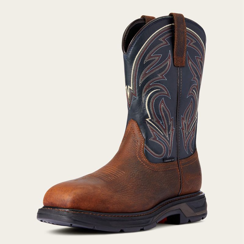 Ariat Workhog Xt Cottonwood Carbon Toe Work Boot Marron Homme | TMV-49266404