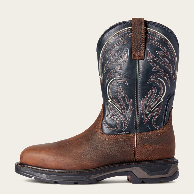 Ariat Workhog Xt Cottonwood Carbon Toe Work Boot Marron Homme | TMV-49266404