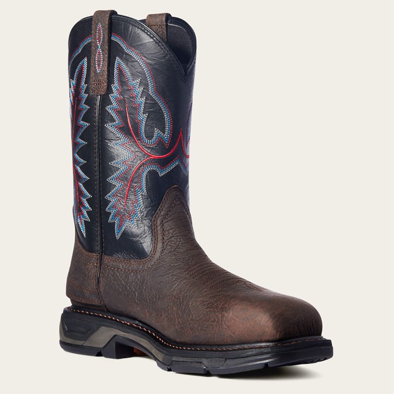 Ariat Workhog Xt Ez Zip Carbon Toe Work Boot Marron Homme | DOA-36774561