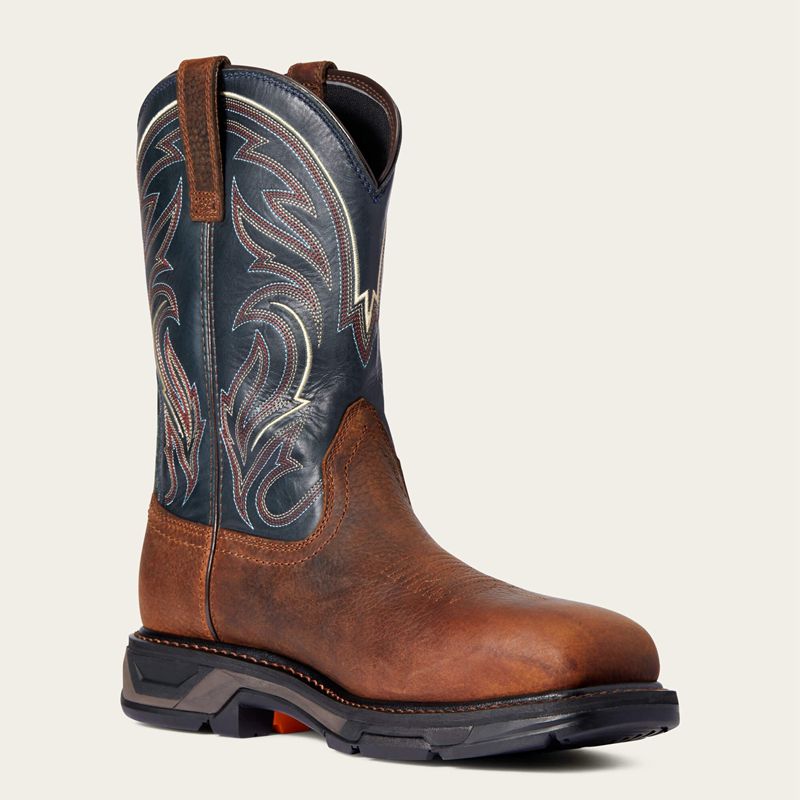 Ariat Workhog Xt Cottonwood Carbon Toe Work Boot Marron Homme | TMV-49266404