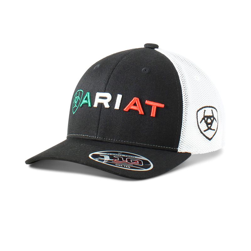 Ariat Mexico Logo Cap Noir Enfant | YPV-55431592