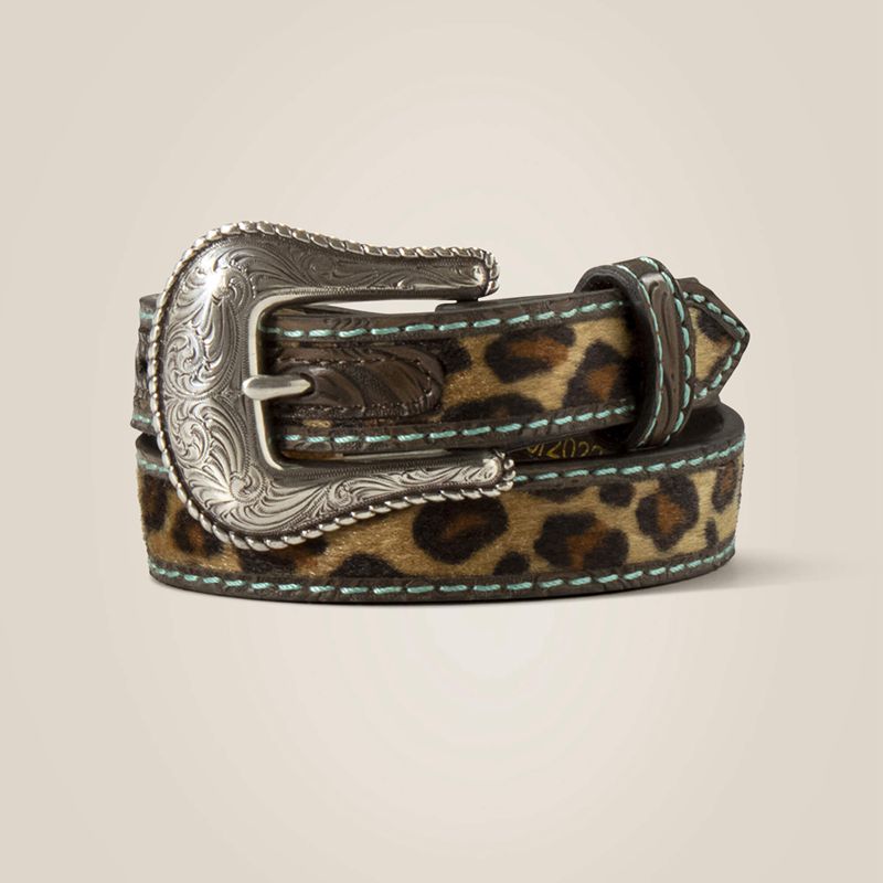 Ariat Narrow Leopard Belt Marron Enfant | LFJ-29360631