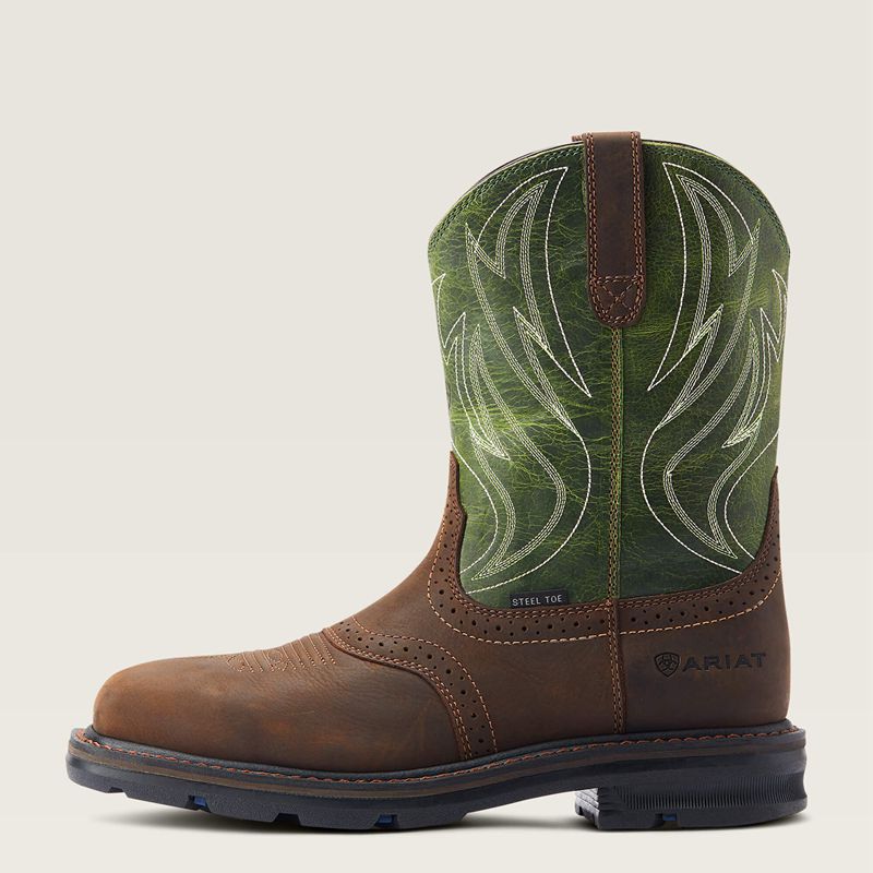 Ariat Sierra Shock Shield Steel Toe Work Boot Marron Foncé Homme | IPC-87697656